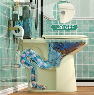 ELEMAZ 21" Extra Tall Toilet | ADA Height Toilet | Elongated Bone Toilet