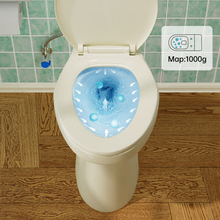 ELEMAZ 21" Extra Tall Toilet | ADA Height Toilet | Elongated Bone Toilet