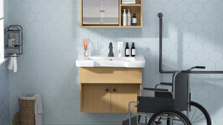 simple project 24 inch ada floating bathroom vanity wheelchair accessible