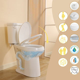 Simple Project ELEMAZ 21" Extra Tall Toilet | 5" Higher Seat | Round Bowl