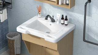 simple project 24 inch ada floating bathroom vanity sink