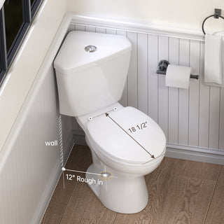 SKIFLEX 17.2" Corner Compact Toilet | Comfort Height