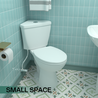 SKIFLEX 17.2" Corner Compact Toilet | Comfort Height