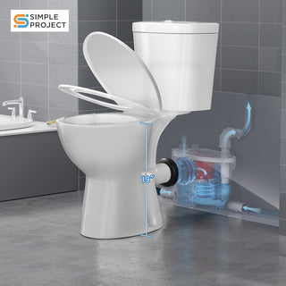 SNFLEX 19" Extra Tall Macerating Toilet | 600W Upflush Toilet