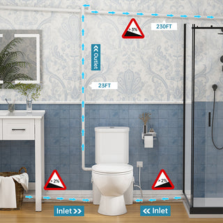 SNFLEX Two-Piece Macerating Toilet | 500W Upflush Toilet