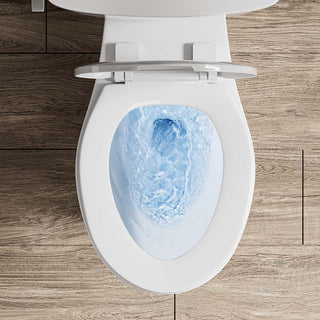 tall toilet with an oblong bowl