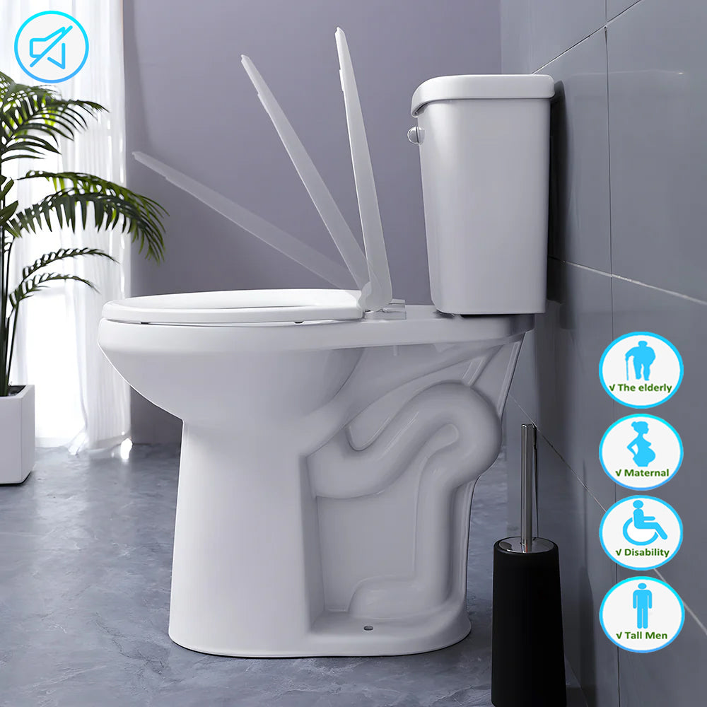 ELEMAZ 21" Extra Tall Toilet / 5" Higher Seat