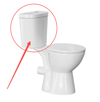 ELEMAZ 19 Inch Rear Outlet Toilet Tank & Tank Lid