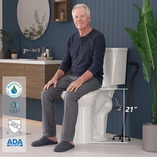 ELEMAZ 21" Extra Tall Toilet | ADA Height Toilet Elongated Bowl