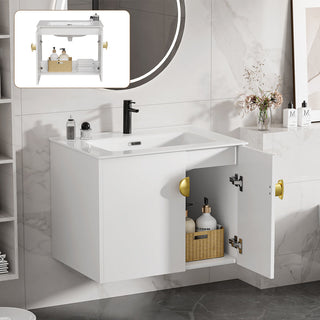 24 inch floating bathroom vanity white