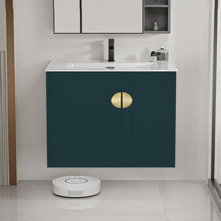 24 inch floating vanity green