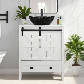 Sigsyl 24 inch Vessel Sink Vanity | with Faucet & Pop-up Drain