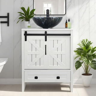 Sigsyl 24 inch Vessel Sink Vanity | with Faucet & Pop-up Drain