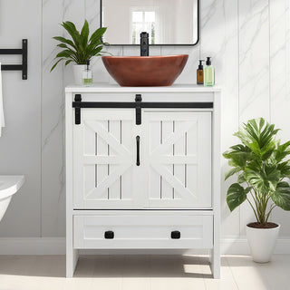 Sigsyl 24 inch Vessel Sink Vanity | with Faucet & Pop-up Drain