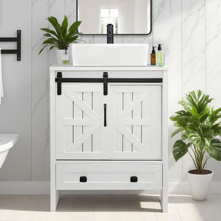 Sigsyl 24 inch Vessel Sink Vanity | with Faucet & Pop-up Drain