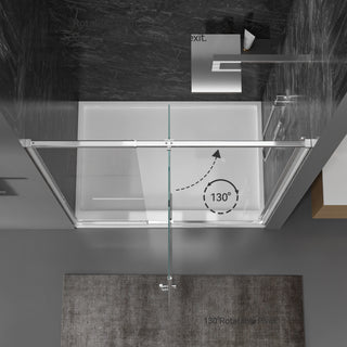 CALYZ Pivot Glass Shower Door 38-42"W x 71"H