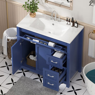 blue bathroom vanity cabinet
