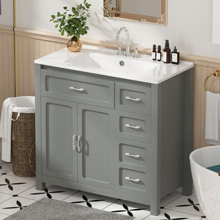 36 inch grey bathroom vanity