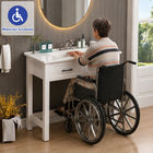 Sigsoul 36 Inch ADA Vanity with Sink | Roll-Under Bathroom Vanity