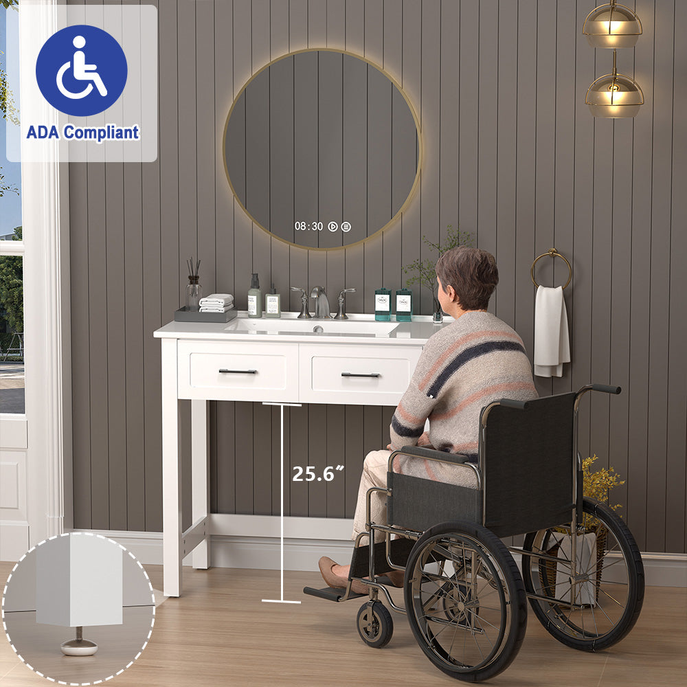 Sigsoul 36 Inch Bathroom Vanity | ADA Compliant