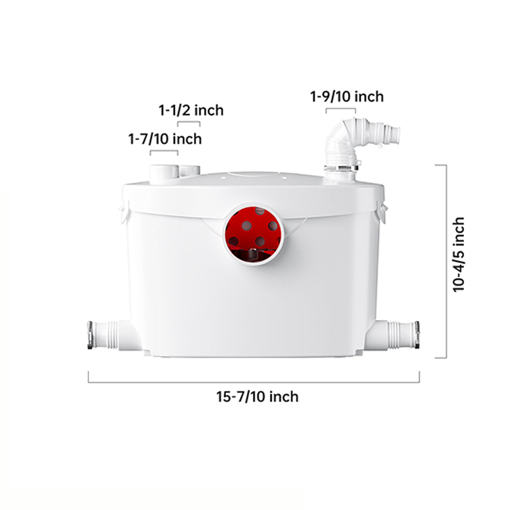 SNFLEX Macerator Pump for Two Piece Upflush Toilet | 600W