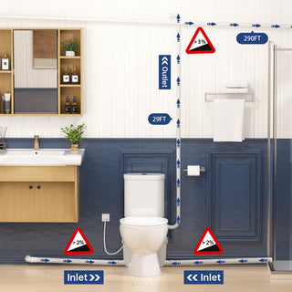 SNFLEX Two-Piece Macerating Toilet | 600W Upflush Toilet