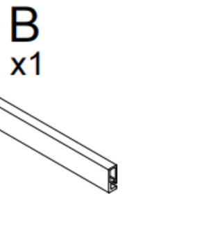 CALYZ Frameless Shower Door Bottom Rail