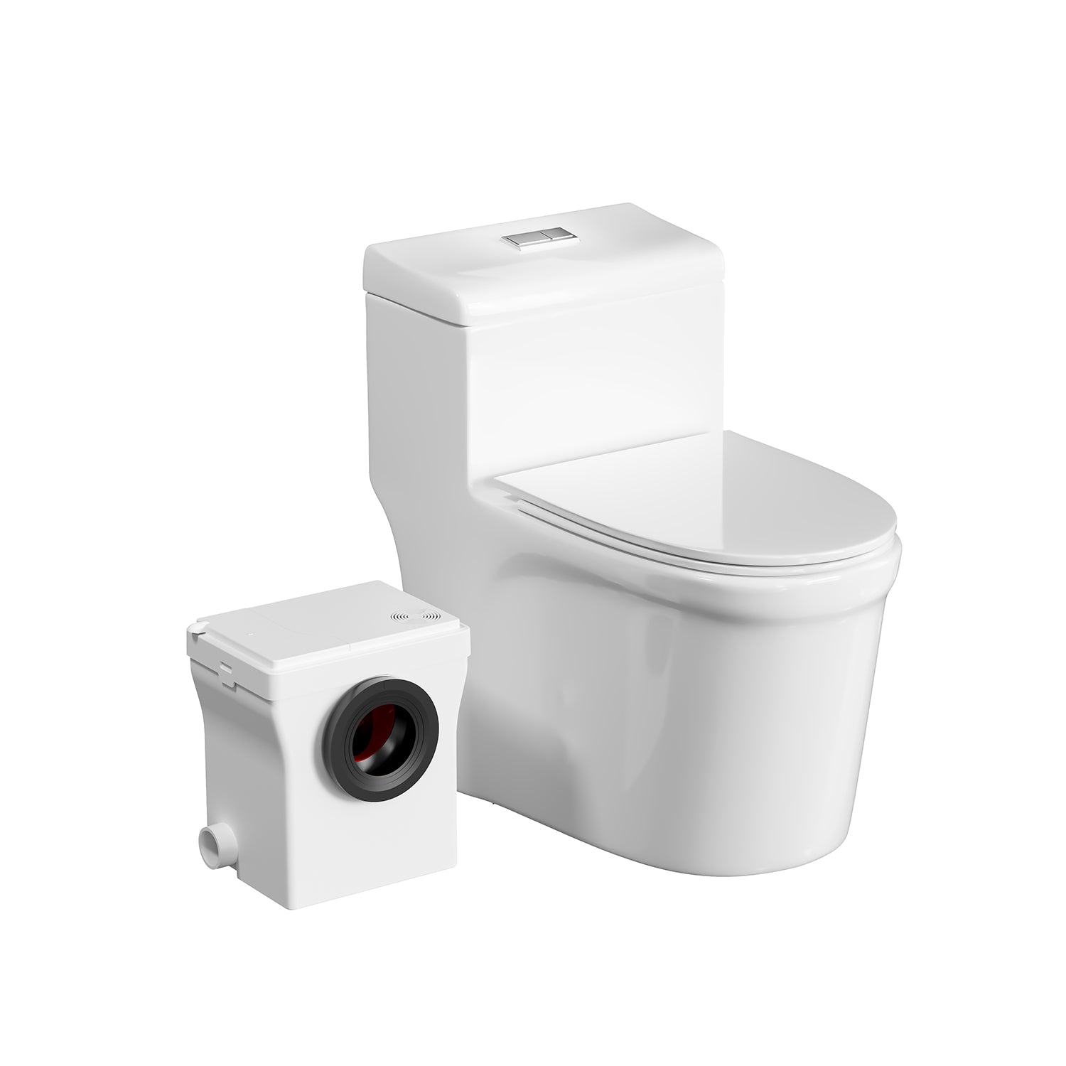 one piece macerating toilet