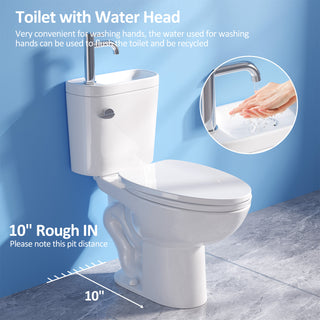 Modern 2 in 1 Toilet Bowl with Basin Sink | ADA Comfort Chair Height