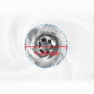 large-diameter drainage hole of the pedestal sinks