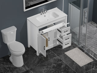 bathroom vanity with ample storage space