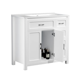 high-capacity cabinet of the bathroom vanity