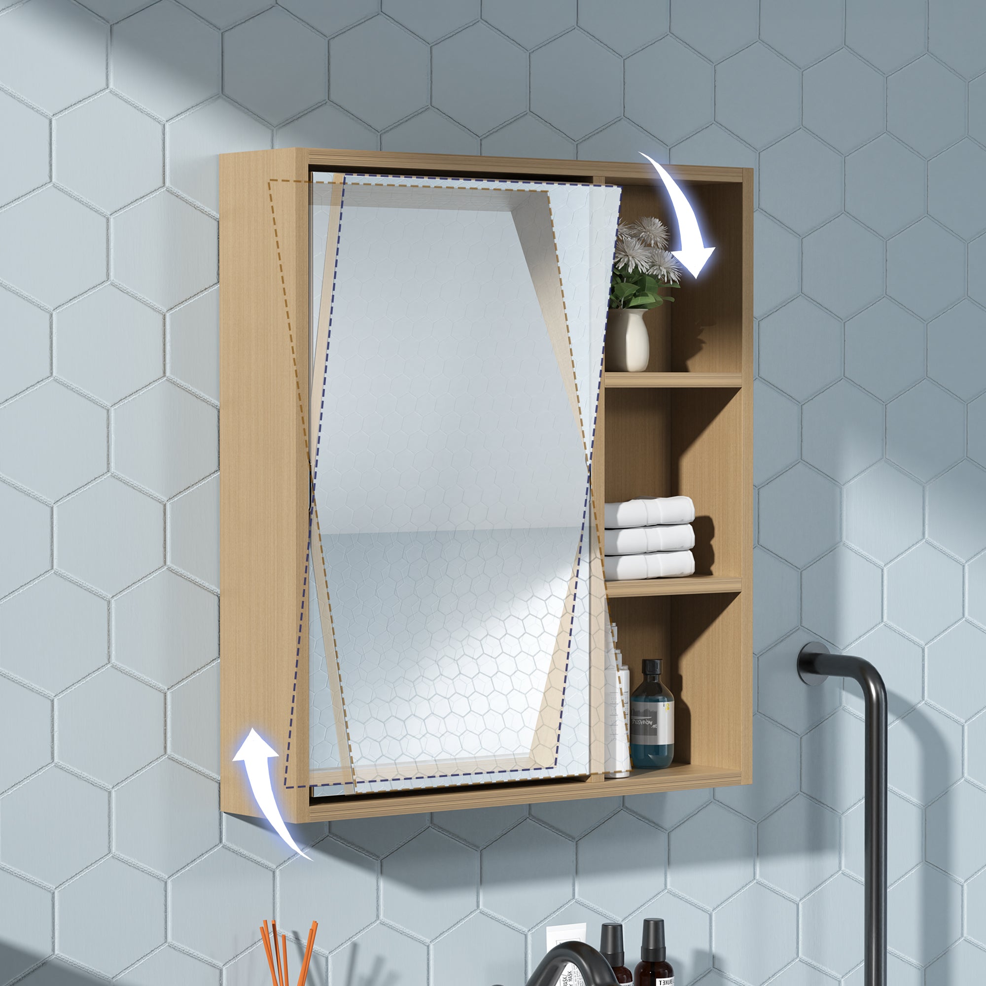 simple project bathroom vanity flexible mirror