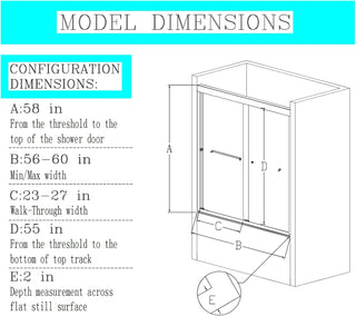 CALYZ Bathtub Shower Door | Double Sliding