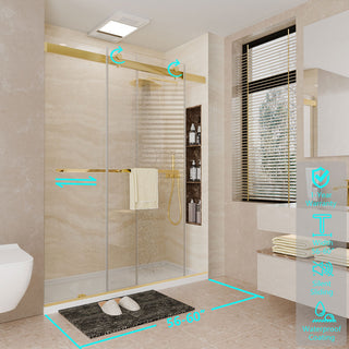 CALYZ Frameless Shower Door | Double Sliding