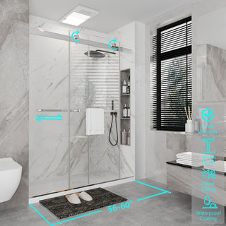 CALYZ Frameless Shower Door | Double Sliding