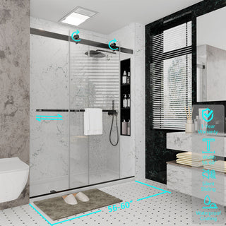 CALYZ Frameless Shower Door | Double Sliding