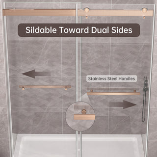 CALYZ Frameless Shower Door | Bypass Sliding 56-60"W x 75"H