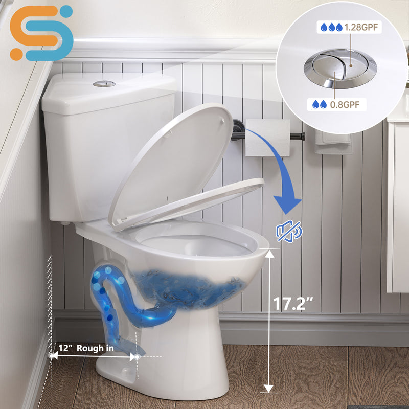 SKIFLEX 17.2 inch Corner Compact Toilet