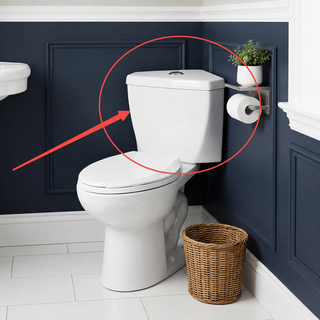 SKIFLEX Corner Toilet | Replacement Tank & Lid, Fill & Flush Valves, Flush Botton