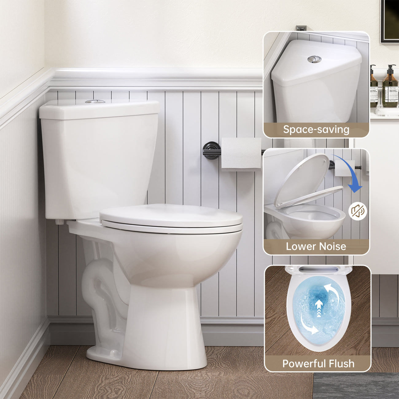 SKIFLEX 17.2" Corner Compact Toilet