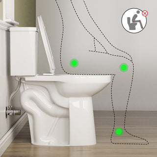 ELEMAZ 21" Extra Tall Toilet | ADA Height Toilet Dual Flush