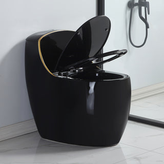OVRUS Egg-Shaped Toilet | One Piece Compact Black