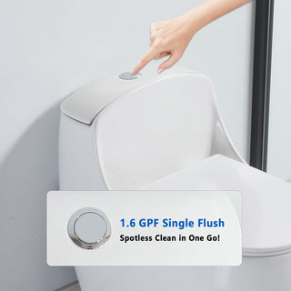 OVRUS Egg-Shaped Toilet | One Piece Compact Gray