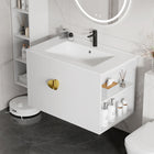 Sigsoul 30 inch Floating Bathroom Vanity | Right-Side Open Shelving