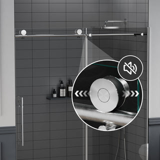 collision-proof sliding shower door