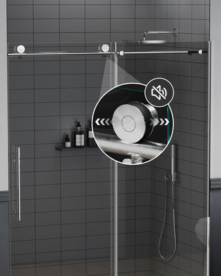 collision-proof sliding shower door