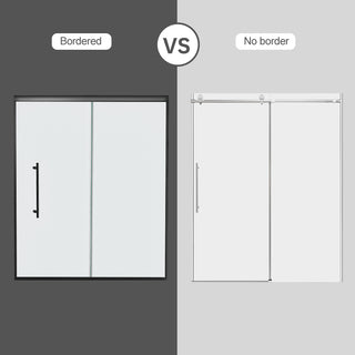 frameless shower door compared to framed glass shower door