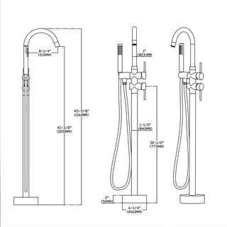 SpaSyra Freestanding Tub Faucet with Hand Shower