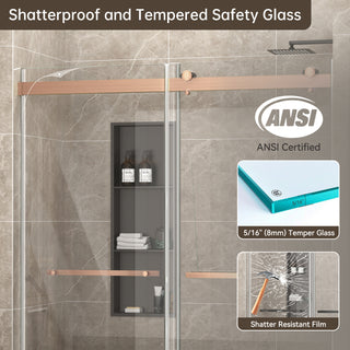 CALYZ Frameless Shower Door | Bypass Sliding 56-60"W x 75"H